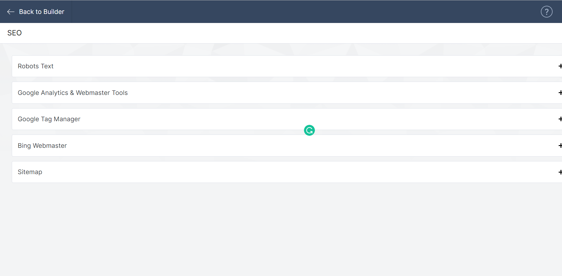 screenshot of Zoho Sites